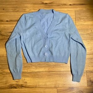 Blue cropped cardigans
